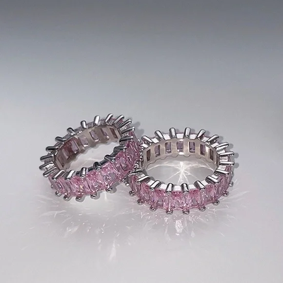 Pink rhinestones ring - Picture 5 of 7